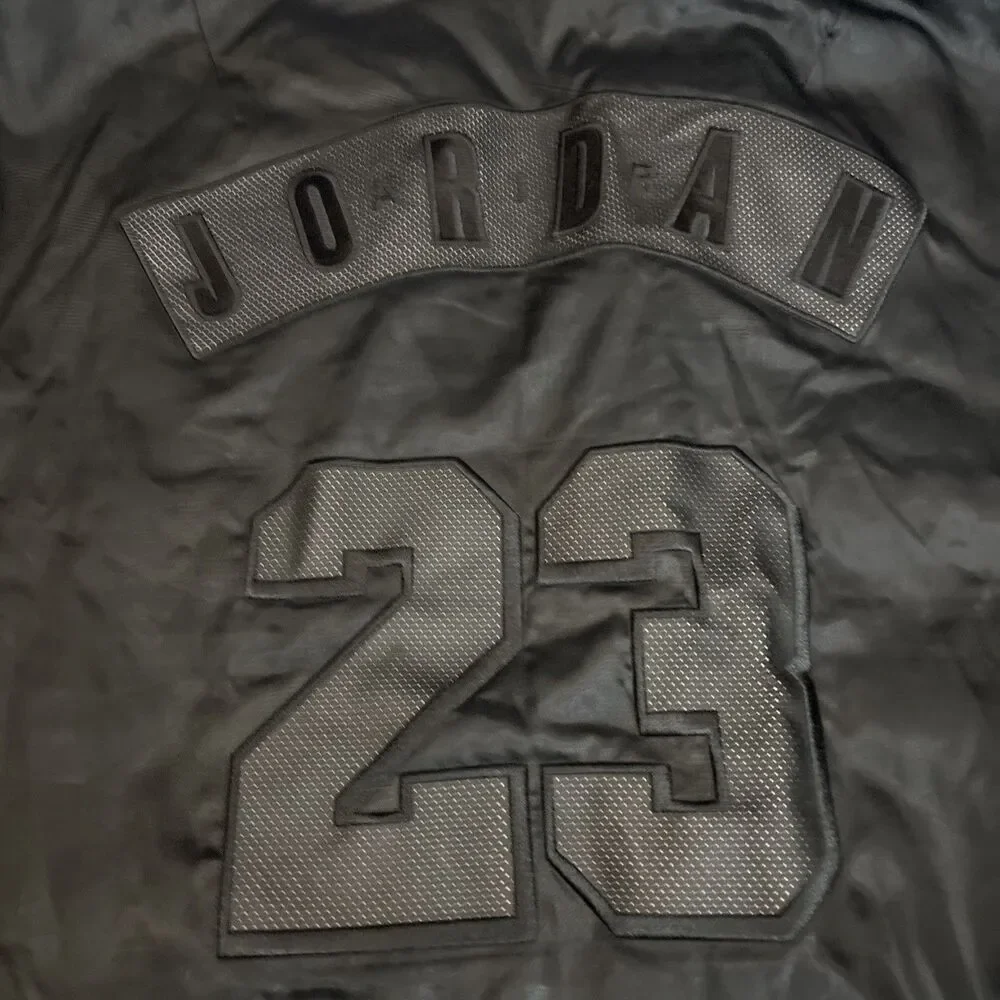 Air Jordan 23 Varsity Jacket Black Basketball Patch Men’s L 833918-010